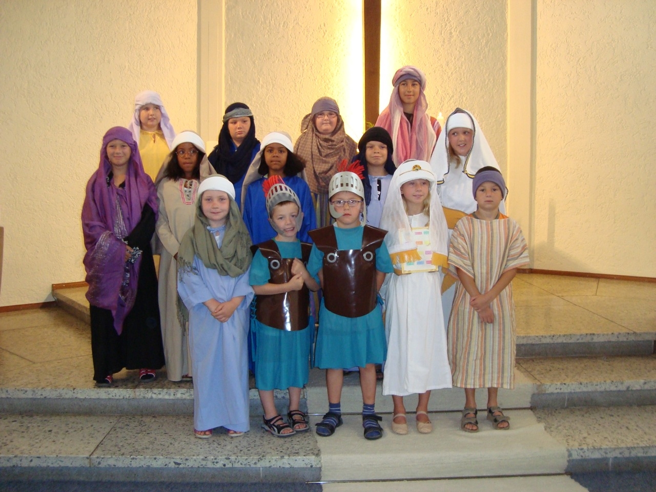 Die Schauspieler im Abschlussgottesdienst